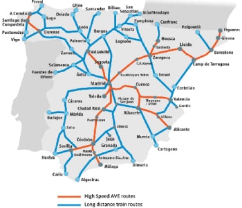 High Speed Trains Map